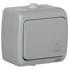 AQUATIC Выключатель кнопочный для открытой установки 10А IP54 ВС-20-1-3-А IEK EVA14-K03-10-54