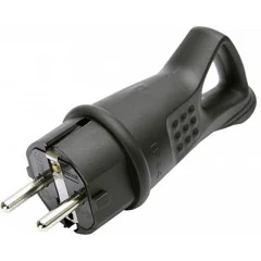 Вилка угловая с/з, каучук, серия Одри, RPG16-30-442, черный STEKKER 32843