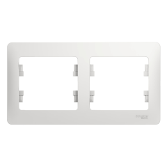GLOSSA 2-постовая РАМКА, горизонтальная, БЕЛЫЙ Systeme Electric GSL000102