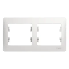 GLOSSA 2-постовая РАМКА, горизонтальная, БЕЛЫЙ Systeme Electric GSL000102