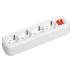 Розетка переносная разб. с выкл. К04В 4 места CLASSIC IEK KYP11-16-04-00-ZK