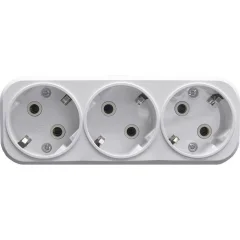 Разветвитель сетевой 3-местный с/з, ADP16-23-20, белый STEKKER 39024