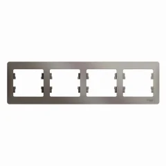 Glossa Платина Рамка 4-ая, горизонтальная Systeme Electric GSL001204