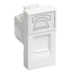 РКФ-10-00-П Розетка телефонная RJ-11 кат.3 (на 1 модуль) ПРАЙМЕР белая IEK CKK-40D-RT1-K01