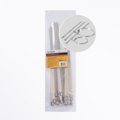 Хомут стальной 7.9х300мм, d пучка max 82мм, нагрузка 120кг, серый, SSCTE79-300 (25шт в упак) STEKKER