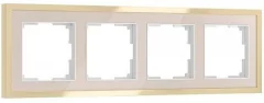Рамка на 4 поста Baguette (айвори/латунь) W0042851 5/50шт/уп Werkel a062783