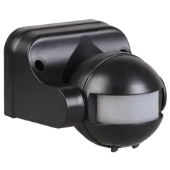 Датчик движения ДД 009 черный, макс. нагрузка 1100Вт, угол обзора 180град., дальность 12м, IP44, IEK