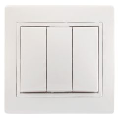 KVARTA Выключ. 3-кл. 10А ВС10-3-0-КБ бел. IEK EVK30-K01-10-DM