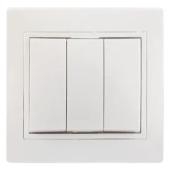 KVARTA Выключ. 3-кл. 10А ВС10-3-0-КБ бел. IEK EVK30-K01-10-DM