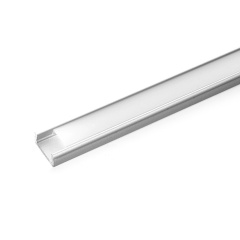 Профиль алюминиевый "накладной", серебро, 2000*16*6мм CAB262 с матовым экраном Feron 10267