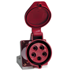 Розетка стационарная наружная 125 3Р+РЕ+N 32А 380В IP44 EKF ps-125-32-380