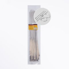 Хомут стальной 4,6х400мм, d пучка max 121мм, нагрузка 50кг, серый, SSCT46-400 (25шт в упак) STEKKER 