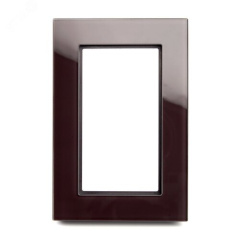 Рамка 2-местная (без перемычки), стекло, серия Катрин, GFR00-7012-04, шоколад STEKKER 39569