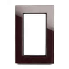 Рамка 2-местная (без перемычки), стекло, серия Катрин, GFR00-7012-04, шоколад STEKKER 39569