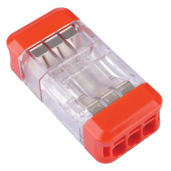 Клемма разъемная монтажная 3-проводная для подключения фазных одножильных проводников, LD700-413 STE