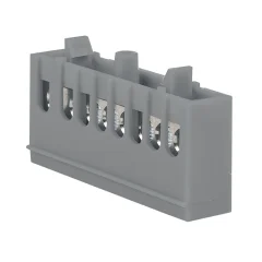 Шина "фаза" L (6х9мм) 8 отверстий латунь серый изолированный корпус на DIN-рейку PROxima sn0-63- EKF