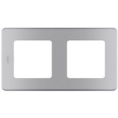 Рамка - 2 поста - INSPIRIA - алюминий Legrand 673942
