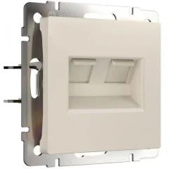 Розетка двойная Ethernet RJ-45 (айвори матовый) W1181162 Werkel a062429