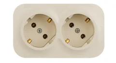 Розетка двойная Quteo с заземлением слоновая кость Legrand 782263