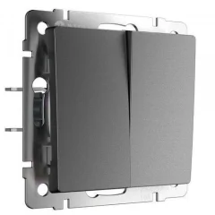 Выключатель двухклавишный (графит матовый) W1120064 Werkel a063098