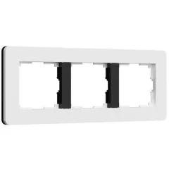 Рамка на 3 поста Split (белый/черный, soft-touch) W0033068 Werkel a067990