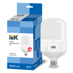 Лампа LED HP 30Вт 230В 6500К E27 IEK LLE-HP-30-230-65-E27
