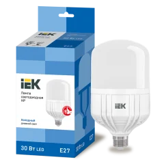 Лампа LED HP 30Вт 230В 6500К E27 IEK LLE-HP-30-230-65-E27