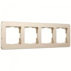Рамка на 4 поста Platinum шампань W0042611 Werkel a059220