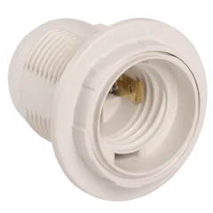 Ппл27-04-К12 Патрон пластик с кольцом, Е27, белый (50 шт), стикер на изделии, IEK EPP11-04-01-K01