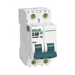 Авт. выкл. 2Р 40А х-ка C ВА-101 4,5кА DEKraft 11070DEK