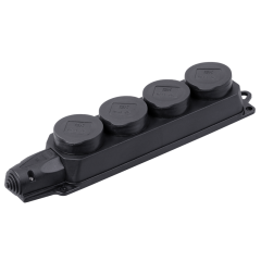 РБ34-1-0м Розетка (колодка) четырехместная ОМЕГА IP44 IEK PKR64-016-2-K02