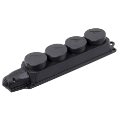 РБ34-1-0м Розетка (колодка) четырехместная ОМЕГА IP44 IEK PKR64-016-2-K02