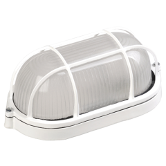 Светильник НПП1402 белый/овал с реш.60Вт IP54 IEK LNPP0-1402-1-060-K01