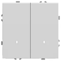 Выключатель СП 2-м с подсв. механизм (белый фарфор) soft touch Эмили RSW10-5102-01 STEKKER 49864