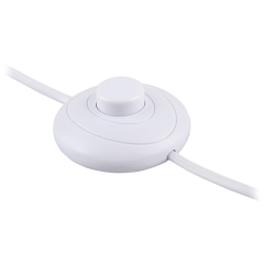 Сетевой шнур (с ножным выключателем) белый, DM106, артикул Feron 29844