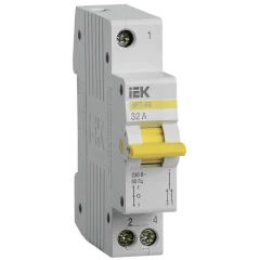 Выключатель-разъединитель трехпозиционный ВРТ-63 1P 32А IEK MPR10-1-032