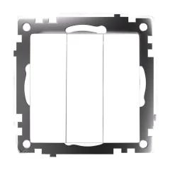 Выключатель 3-клавишный (механизм), 250В, 10А, серия Катрин, белый GLS10-7108-01 STEKKER 49171