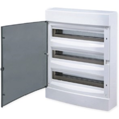 Щит распределительный навесной "Unix" прозрачная дверь 3х18 модулей IP40 PROxima EKF ux-3x18-n