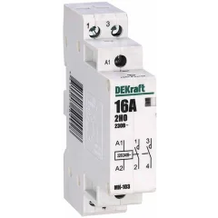 Модульный контактор 2НО 16А 230В МК-103 DEKraft 18050DEK