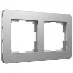 Рамка на 2 поста Platinum алюминий W0022606 Werkel a059212