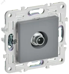 SKANDY Розетка TV проходная SK-A17Gr серый IEK SK-A10-P-K03