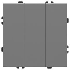 Выключатель СП 3-м механизм (платиново-серый) soft touch Эмили RSW10-5108-10 STEKKER 49948