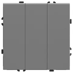 Выключатель СП 3-м механизм (платиново-серый) soft touch Эмили RSW10-5108-10 STEKKER 49948