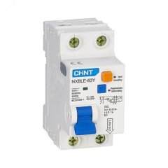 Диф. автомат NXBLE-63Y 1P+N 10А 30mA электронный тип AС, х-ка С, 4.5kA CHINT 105541
