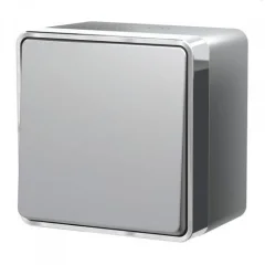 Выключатель одноклавишный влагозащищенный Gallant (серебряный) W5010206 Werkel a052767
