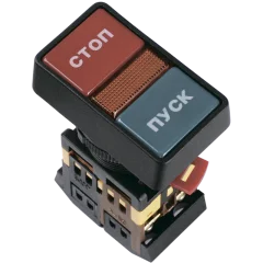 Кнопка РPВВ-30N "Пуск-Стоп" d30мм неон/240В 1з+1р IEK BBD21-PPBB-K51