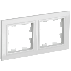 BRITE Рамка 2-мест. РУ-2-БрБ бел. IEK BR-M22-K01