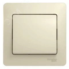 Выключатель одноклавишный, в сборе, схема 1, бежевый Systeme Electric GSL000212