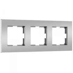 Рамка на 3 поста Slab (серебро матовый) W0032965 Werkel a062815