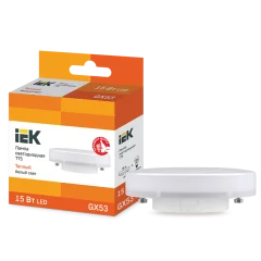 Лампа LED T75 таблетка 15Вт 230В 3000К GX53 IEK LLE-T80-15-230-30-GX53